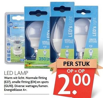 Aanbiedingen Led lamp - Huismerk - Deka Markt - Geldig van 09/04/2017 tot 15/04/2017 bij Deka Markt