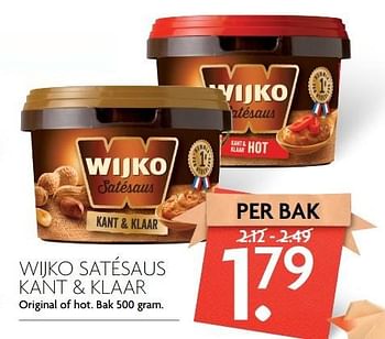 Aanbiedingen Wijko satésaus kant + klaar - Wijko - Geldig van 09/04/2017 tot 15/04/2017 bij Deka Markt