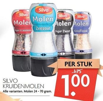 Aanbiedingen Silvo kruidenmolen - Silvo - Geldig van 09/04/2017 tot 15/04/2017 bij Deka Markt