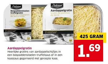 Aanbiedingen Aardappelgratin - Delicieux - Geldig van 04/04/2017 tot 15/04/2017 bij Lidl