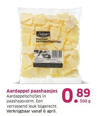 Aanbiedingen Aardappel paashaasjes - Delicieux - Geldig van 04/04/2017 tot 15/04/2017 bij Lidl