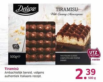 Aanbiedingen Tiramisù-dessertglaasje - Deluxe - Geldig van 04/04/2017 tot 15/04/2017 bij Lidl