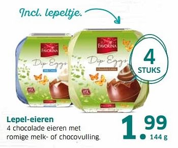 Aanbiedingen Lepel-eieren - Favorina - Geldig van 04/04/2017 tot 15/04/2017 bij Lidl