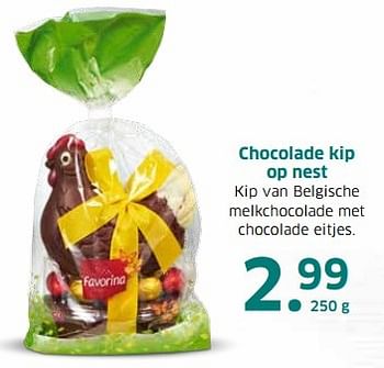 Aanbiedingen Chocolade kip op nest - Favorina - Geldig van 04/04/2017 tot 15/04/2017 bij Lidl