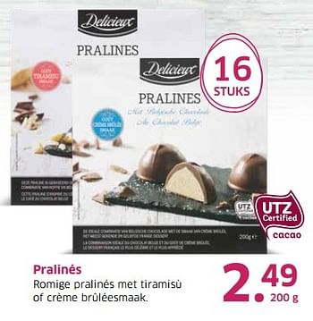 Aanbiedingen Pralinés - Delicieux - Geldig van 04/04/2017 tot 15/04/2017 bij Lidl