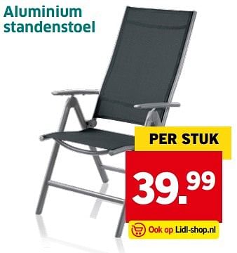 Aanbiedingen Aluminium standenstoel - Huismerk - Lidl - Geldig van 04/04/2017 tot 15/04/2017 bij Lidl