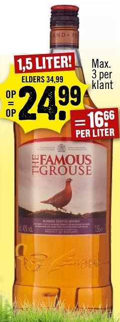 Aanbiedingen The famous grouse - The Famous Grouse - Geldig van 09/04/2017 tot 15/04/2017 bij Dirk III