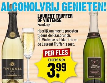 Aanbiedingen Laurent truffer of vintense - Witte wijnen - Geldig van 09/04/2017 tot 15/04/2017 bij Dirk III