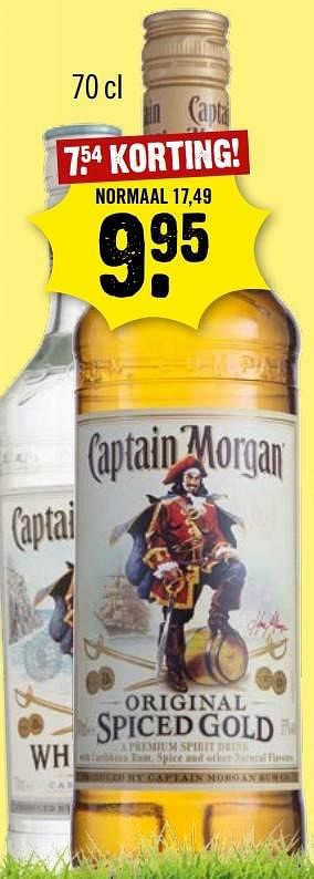 Aanbiedingen Captain morgan original spiced gold - Captain Morgan - Geldig van 09/04/2017 tot 15/04/2017 bij Dirk III