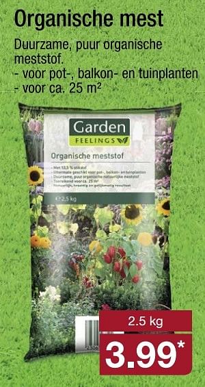 Aanbiedingen Organische mest - Garden Feelings - Geldig van 10/04/2017 tot 15/04/2017 bij Aldi