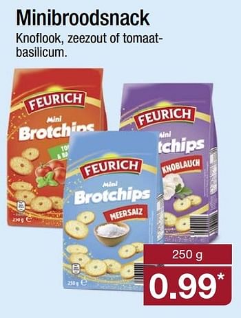 Aanbiedingen Minibroodsnack - Feurich - Geldig van 10/04/2017 tot 15/04/2017 bij Aldi
