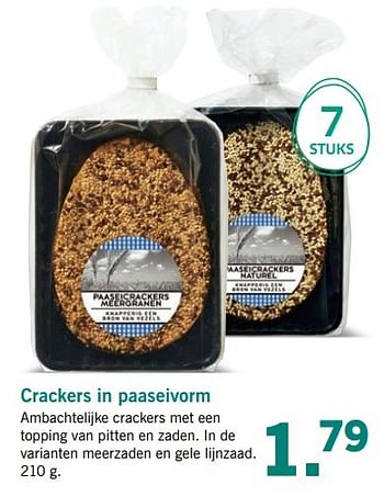 Aanbiedingen Crackers in paaseivorm - Huismerk - Lidl - Geldig van 10/04/2017 tot 15/04/2017 bij Lidl