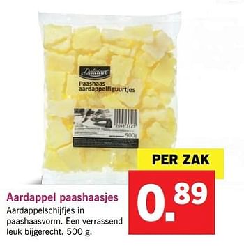 Aanbiedingen Aardappel paashaasjes - Delicieux - Geldig van 10/04/2017 tot 15/04/2017 bij Lidl