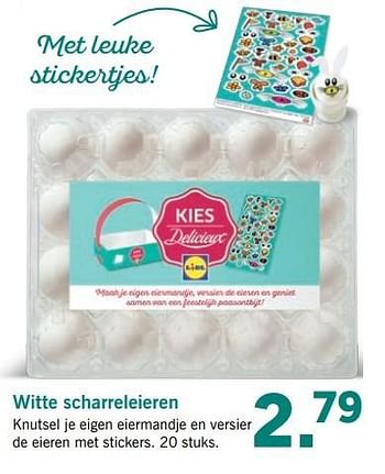 Aanbiedingen Witte scharreleieren - Huismerk - Lidl - Geldig van 10/04/2017 tot 15/04/2017 bij Lidl