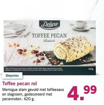 Aanbiedingen Toffee pecan rol - Deluxe - Geldig van 10/04/2017 tot 15/04/2017 bij Lidl