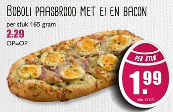 Aanbiedingen Boboli paasbrood met ei en bacon - Huismerk - MCD Supermarkten - Geldig van 10/04/2017 tot 15/04/2017 bij MCD Supermarkten
