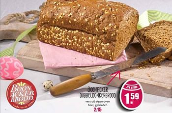 Aanbiedingen Boonacker dubbeldonkerbrood - Boonacker - Geldig van 10/04/2017 tot 15/04/2017 bij MCD Supermarkten