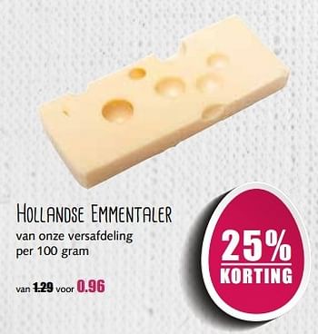 Aanbiedingen Hollandse emmentaler - Huismerk - MCD Supermarkten - Geldig van 10/04/2017 tot 15/04/2017 bij MCD Supermarkten