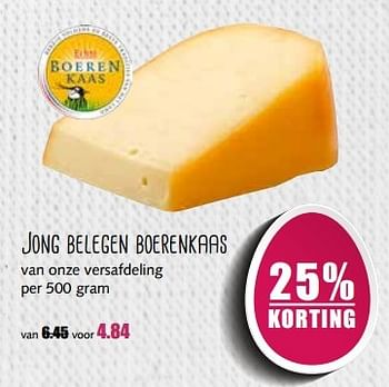 Aanbiedingen Jong belegen boerenkaas - Huismerk - MCD Supermarkten - Geldig van 10/04/2017 tot 15/04/2017 bij MCD Supermarkten