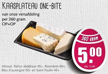 Aanbiedingen Kaasplateau one-bite - Huismerk - MCD Supermarkten - Geldig van 10/04/2017 tot 15/04/2017 bij MCD Supermarkten