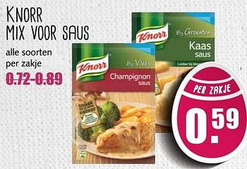Aanbiedingen Knorr mix voor saus - Knorr - Geldig van 10/04/2017 tot 15/04/2017 bij MCD Supermarkten