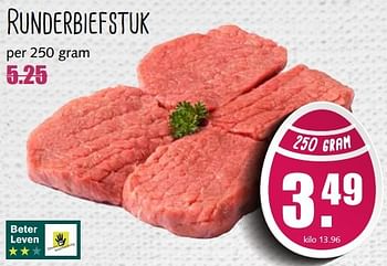 Aanbiedingen Runderbiefstuk - Huismerk - MCD Supermarkten - Geldig van 10/04/2017 tot 15/04/2017 bij MCD Supermarkten