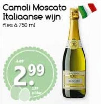 Aanbiedingen Camoli moscato italiaanse wijn - Schuimwijnen - Geldig van 10/04/2017 tot 15/04/2017 bij Agrimarkt