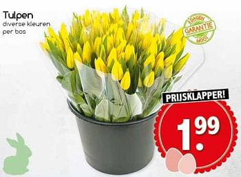 Aanbiedingen Tulpen diverse kleuren - Huismerk - Agrimarkt - Geldig van 10/04/2017 tot 15/04/2017 bij Agrimarkt