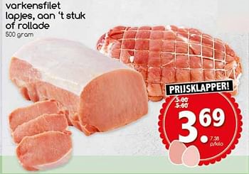 Aanbiedingen Varkensfilet lapjes aan `t stuk of rollade - Huismerk - Agrimarkt - Geldig van 10/04/2017 tot 15/04/2017 bij Agrimarkt