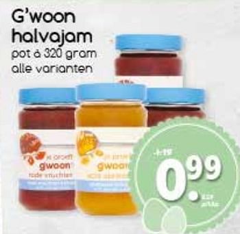 Aanbiedingen G `woon halvajam - Gâ€™woon - Geldig van 10/04/2017 tot 15/04/2017 bij Agrimarkt