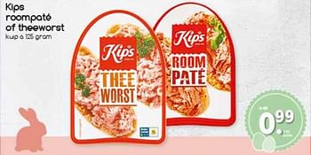 Aanbiedingen Kips roompaté of theeworst - Kips - Geldig van 10/04/2017 tot 15/04/2017 bij Agrimarkt