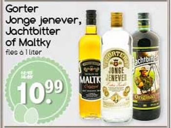 Aanbiedingen Gorter jonge jenever, jachtbltter of maltky - Gorter - Geldig van 10/04/2017 tot 15/04/2017 bij Agrimarkt