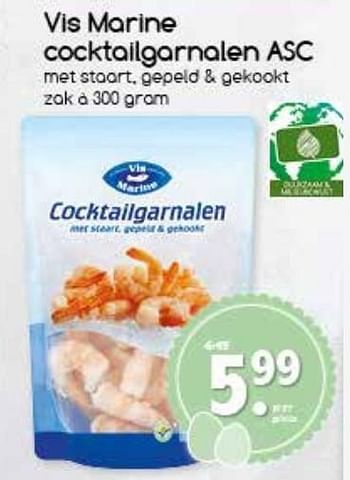 Aanbiedingen Vis marine cocktailgarnalen asc - Huismerk - Agrimarkt - Geldig van 10/04/2017 tot 15/04/2017 bij Agrimarkt
