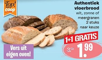 Aanbiedingen Authentiek vloerbrood - Huismerk - Coop - Geldig van 10/04/2017 tot 16/04/2017 bij Coop