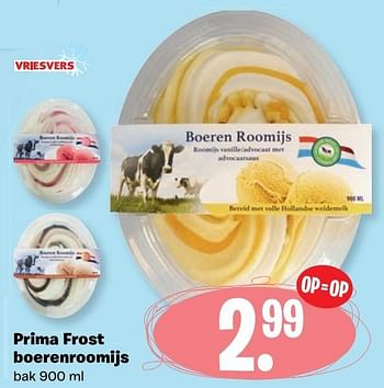 Aanbiedingen Prima frost boerenroomijs - Huismerk - Coop - Geldig van 10/04/2017 tot 16/04/2017 bij Coop