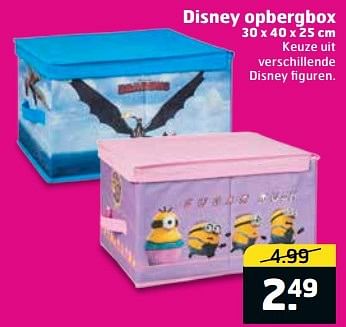 Aanbiedingen Disney opbergbox - Disney - Geldig van 11/04/2017 tot 16/04/2017 bij Trekpleister