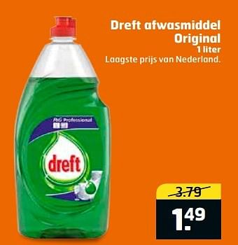Aanbiedingen Dreft afwasmiddel original - Dreft - Geldig van 11/04/2017 tot 16/04/2017 bij Trekpleister