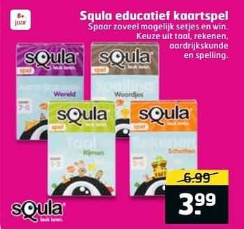 Aanbiedingen Squla educatief kaartspel - Squla - Geldig van 11/04/2017 tot 16/04/2017 bij Trekpleister