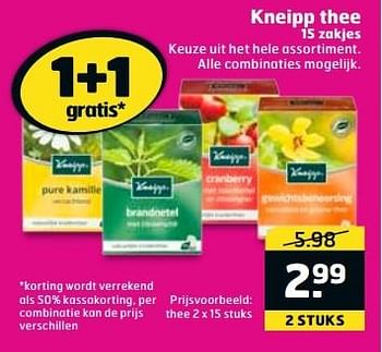 Aanbiedingen Kneipp thee - Kneipp - Geldig van 11/04/2017 tot 16/04/2017 bij Trekpleister