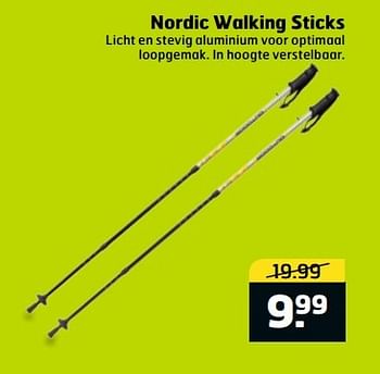Aanbiedingen Nordic walking sticks - Nordic - Geldig van 11/04/2017 tot 16/04/2017 bij Trekpleister
