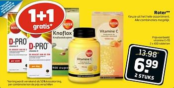 Aanbiedingen Vitamine c-70 - Roter - Geldig van 11/04/2017 tot 16/04/2017 bij Trekpleister