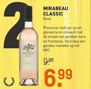 Aanbiedingen Mirabeau classic - Rosé wijnen - Geldig van 10/04/2017 tot 16/04/2017 bij Gall & Gall