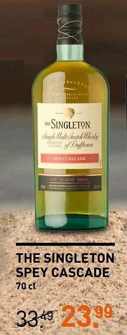 Aanbiedingen The singleton spey cascade - The Singleton - Geldig van 10/04/2017 tot 16/04/2017 bij Gall & Gall