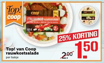 Aanbiedingen Top! van coop rauwkostsalade - Huismerk - Coop - Geldig van 10/04/2017 tot 16/04/2017 bij Coop