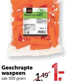 Aanbiedingen Geschrapte waspeen - Huismerk - Coop - Geldig van 10/04/2017 tot 16/04/2017 bij Coop