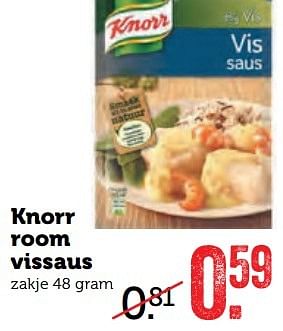 Aanbiedingen Knorr room vissaus - Knorr - Geldig van 10/04/2017 tot 16/04/2017 bij Coop