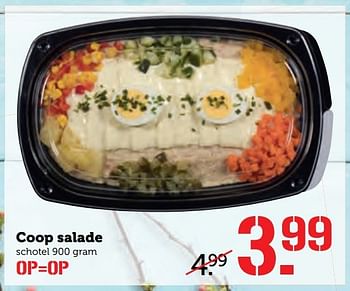 Aanbiedingen Coop salade - Huismerk - Coop - Geldig van 10/04/2017 tot 16/04/2017 bij Coop