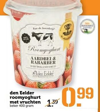 Aanbiedingen Den eelder roomyoghurt met vruchten - Den Eelder - Geldig van 10/04/2017 tot 16/04/2017 bij Coop