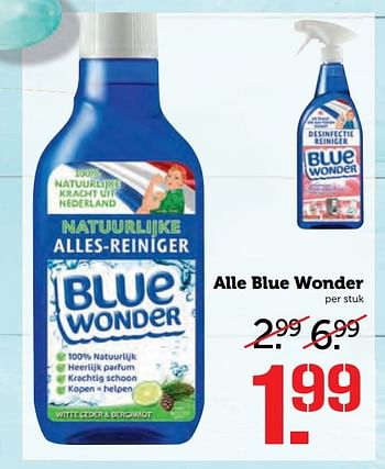 Aanbiedingen Alle blue wonder - Blue Wonder - Geldig van 10/04/2017 tot 16/04/2017 bij Coop
