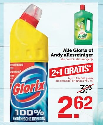 Aanbiedingen Alle glorix of andy allesreiniger - Andy - Geldig van 10/04/2017 tot 16/04/2017 bij Coop